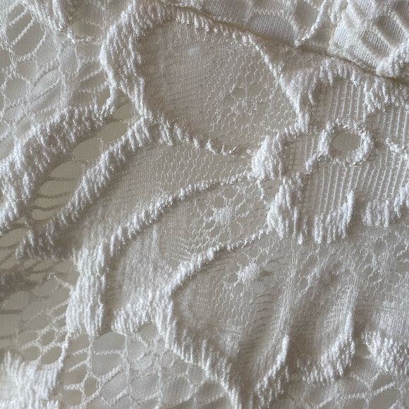 B. Darlin White Lace High-Low Lace Party Dress Size 1/2 - Picture 4 of 6